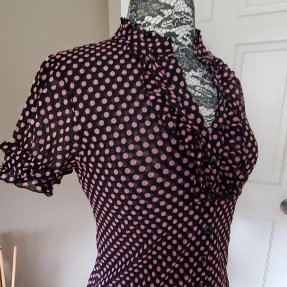 INC International Concepts Tops - INC polka dot ruffled blouse, size M